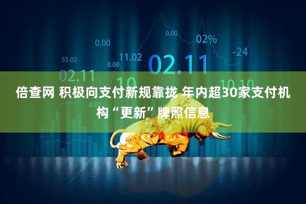 倍查网 积极向支付新规靠拢 年内超30家支付机构“更新”牌照信息