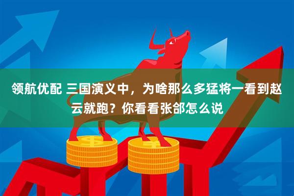 领航优配 三国演义中，为啥那么多猛将一看到赵云就跑？你看看张郃怎么说